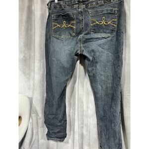 Bubblegum Grunge straight leg high Rise Dark Wash Jeans 22